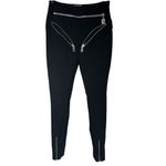 AREA Zipper Brief Leggings in Black Small New Womens Skinny Crystal Pants Photo 6
