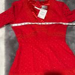 ASOS NWT Size 4  Vibrant Red Long Sleeve Dress Photo 7