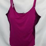 Athleta WO SIZE 38B/C SPORTS TANK TOP/ TANKINI SWIM TOP FUSHIA WINE COLOR CLEAN Photo 5