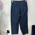 Liz Claiborne Denim Pleated Pants Dark Wash Cotton Blend Size 4 Photo 2