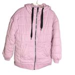 Avec Les Filles Quilted Puffer Jacket Hooded Lavender Purple Zip Front Women's M Photo 1