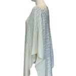 kim rogers Cable Knit Poncho Cape NWT  Curvy Ivory 1X Sleeveless Boho Y2K Casual Photo 4