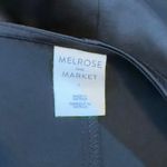 Melrose and Market Women’s Large Black Satin Spaghetti Strap. Midi Dress Party Photo 8