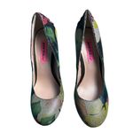 Betsey Johnson Ditan Floral Leather Platform Stiletto Corset Pumps Size 7.5M Photo 3