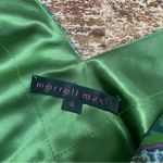 Vintage 90s Y2K Fairy Morrell Maxie Green Paisley Silk Slip Dress Sleeveless 4‎ Photo 3