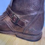 Bed Stu  Women 7.5 Tanned Leather Dipper Ankle Boot Bootie Fringe Buckle Harness Photo 1