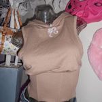 mocha corset hooded scrunch sleeveless top y2k early 2000s Size M Photo 0