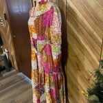 FATE. Women's Medium Happy For You Patchwork Midi Dress Fuchsia Pink Boho Photo 5