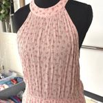 Altar'd State Baby Pink Floral Pastel Prairie Tiered Maxi Halter Neck Dress Boho Cottagecore Photo 1