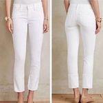 Mother Pony Boy Fray Cuffed Straight Leg Jeans Stayin’ Alive White 27 Photo 1