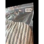 American Eagle  Gray White Striped Rouched Bow Deep V-neck Textured Romper XL Photo 14