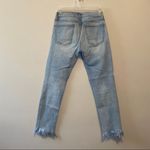 Evidnt  Light Wash Blue Fringe Hems Jeans Size 26 Photo 1