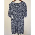 Jessica Howard J Howard Dress size 12 navy white floral v-neck short bell sleeve NWT Career Photo 4