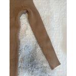 EXPRESS Women's Ribbed Crew-Neck Maxi Sweater Dress Beige Long Sleeve Sz M Photo 9