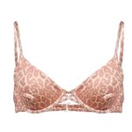Tori Praver Women’s Rose Gold  Lola Leopard Bikini Top Photo 1