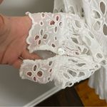 Free People One Dress Bella Note Eyelet Flower Babydoll Whimsical Boho White Photo 5