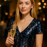 1. State NEW  sequin v neck dress nwt • new with tags Photo 0