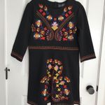 Lai Meng Five Cats Black Floral Embroidered 3/4 Sleeve Fit & Flare Dress Size XL Photo 0