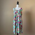 Relativity  | Multicolored Ruffle Sleeveless Mini Dress Sz L Photo 3