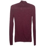 Free People Bordeaux linen blend mock neck base layer long sleeve tee size XS Photo 1