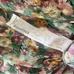 ZARA Vibrant Purple and Green Floral Blouse Photo 4
