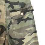 Topshop SZ 2 Camo Jeans High-Rise Green Button-Flap Pockets Wide-Leg Zip-Fly Photo 5