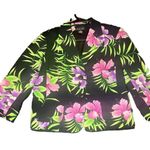 Rafaella Blazer Womens Size 6 Black Floral Button Boho Career Office Preppy Photo 0