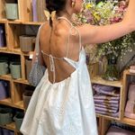 ZARA dress mini crochet balloon embroidered white boho vacation casual summer Photo 5