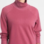 Athleta Cozy Karma Side Zip Funnel Neck Sweatshirt Victorian Berry Pink Medium Photo 0