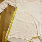 Almost Famous Women’s Medium Pink Thermal Panel Long Sleeve Hooded Top Shirt Photo 4