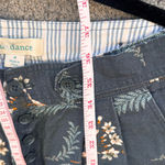 Sundance Floral Ankle Cropped Pants Dark Grey White Size 4 Gray Photo 5