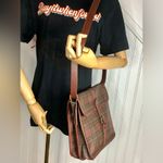 Ralph Lauren Tartan Plaid Brown Green Plaid Doctor's Crossbody Messenger Bag Photo 14
