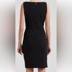 DKNY  Black Sheath Dress with Gathered Shoulder and Waist. Photo 4