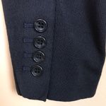 Ann Taylor  Women’s Knit Navy Blue 2-Button Career Office Blazer Photo 4