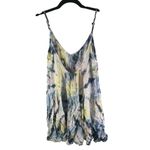 Raviya Swim Cover Up Dress Mini Crochet Trim Sleeveless Tie Dye Colorful S Pink Photo 2