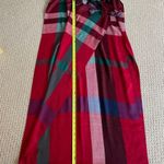 Talbots Fine Made in Italy Wool Blend Holiday Green and Red Plaid Fringe Scarf Photo 5