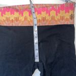Victoria's Secret Victoria’s Secret Black Printed Fold Over Waist Capri Leggings Photo 8
