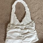 white scrunched halter top Photo 1