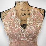 Luxxel Rose Gold Gorgeous Gown With Tulle Overlay Sequin Embellishments | NWT Photo 6