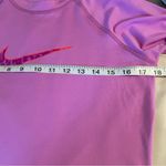 Nike  Women's Size M Dri-Fit UPF 40+ Pink Swoosh Swim Short Sleeve Shirt Gorpcore Photo 8