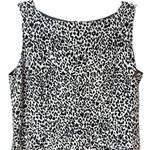 Papell Boutique Leopard Print Sleeveless Shift Dress Size 14P Photo 4