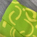 ZARA Flared Jacquard Print Knit Pull On High Rise Pants Lime Green Yellow XS Photo 5