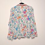 Tanya Taylor  100% Silk Pajama Top Blouse Button Front Shirt Size XS Photo 3