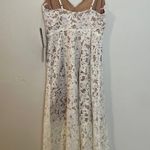 Lulus NWT - One Wish White Lace Midi Dress Wedding Bridal Cocktail Formal Photo 5
