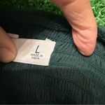 Hollister  Forest Green Puff Sleeve Milkmaid Eyelet Crop Top Large Photo 5