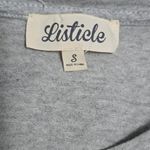 Listicle Grey Long Sleeve Purple Pleated Velvet Sleeve Detail Top Size Small Photo 6