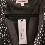 Steve Madden  V-Neck Long Sleeve Dot Smocked Waist Minidress  Size L Photo 3