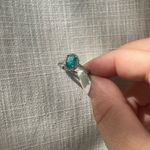 White gold plated Tiffany blue ring Photo 2