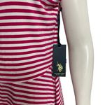 U.S. Polo Assn. Pink/White Striped XL Dress Summer NWT Fit Flare Summer Vacation Photo 7