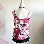 Pink Floral Tank‎ Top, Y2K, Coquette, Boho, Fairycore, Soft Girl, Small Photo 2